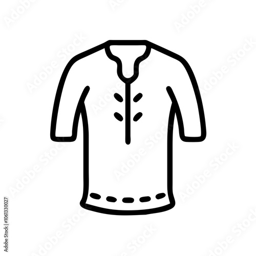 tunic  vector icon, dress icon, vector clothing icon - simple vector illustration of a tunic , in a simple and clean style, for business and fashion graphics. clothing flat illustration.