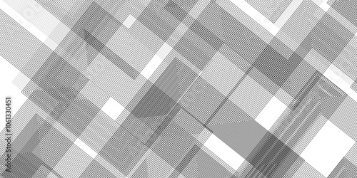Abstract background with black lines and white background design Geometric design with dynamic on white background in concept, wave. rectangle and triangle lines and shapes design	