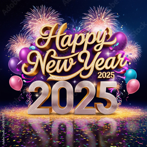 Happy New Year 2025 festival background