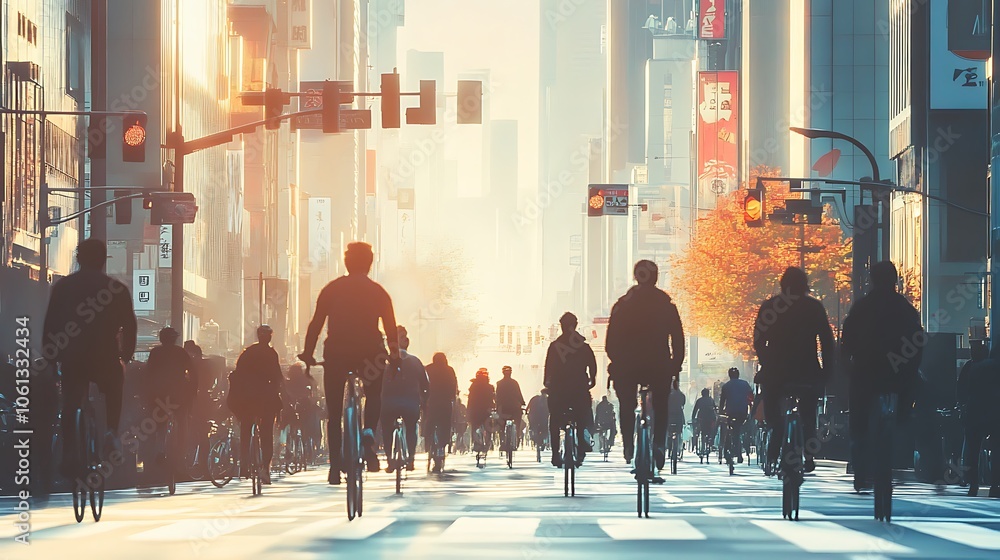 Obraz premium cycling in the city