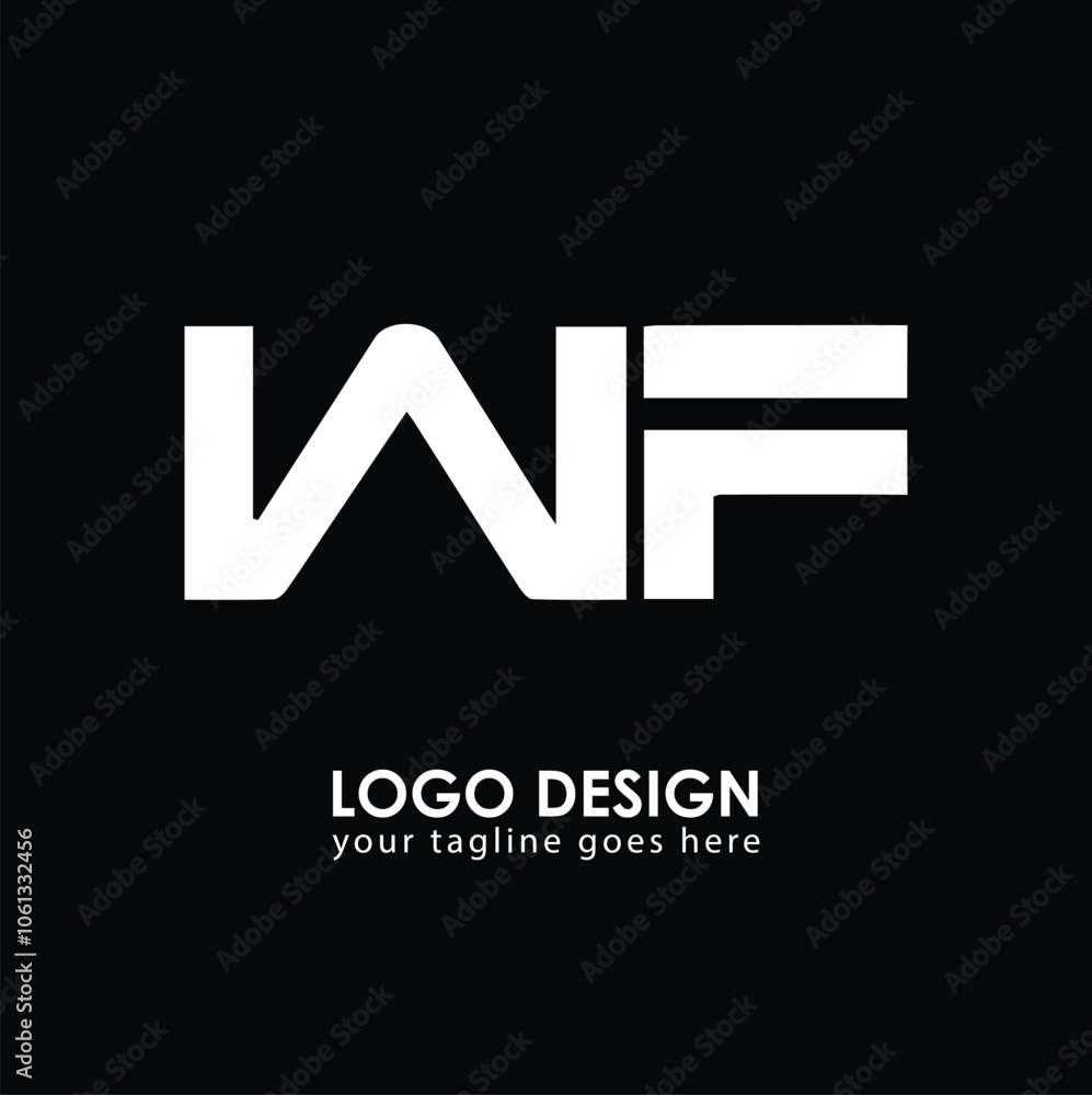 WF WF Logo Design, Creative Minimal Letter WF WF Monogram WF WF Logo Design, Creative Minimal Letter WF WF Monogram