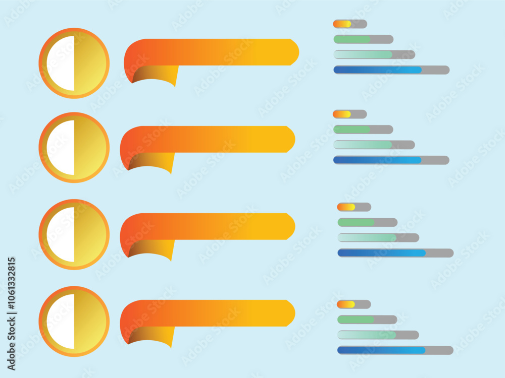 Tree infographic design. Infographic timeline background. A diagram of a set of steps
