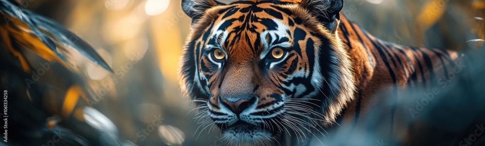 Fototapeta premium Tiger that is walking through the jungle