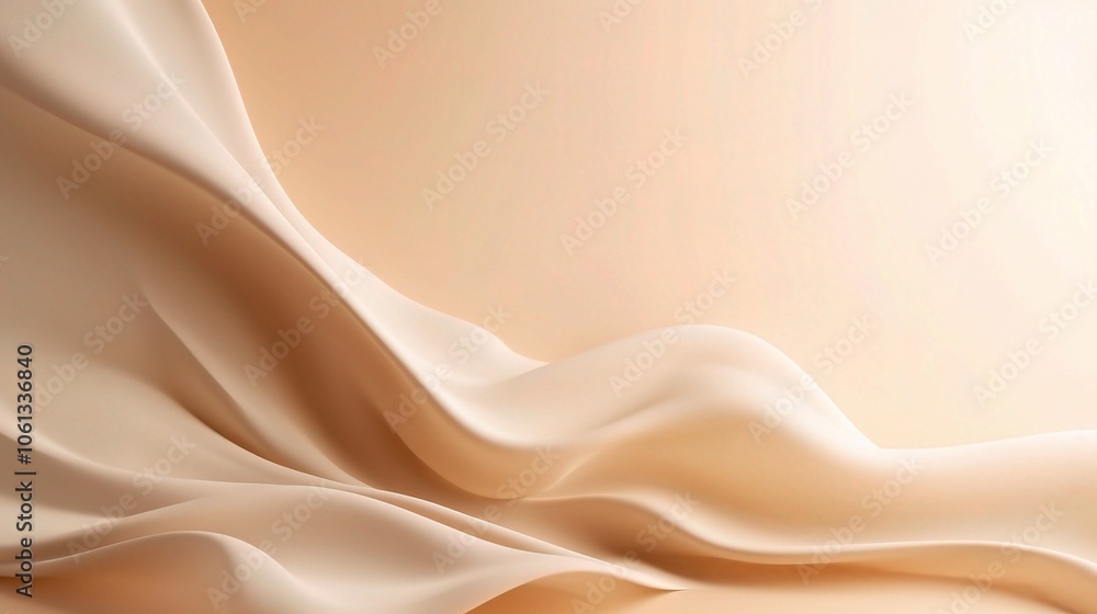 Obraz premium Soft Beige Fabric Texture with Light Reflections