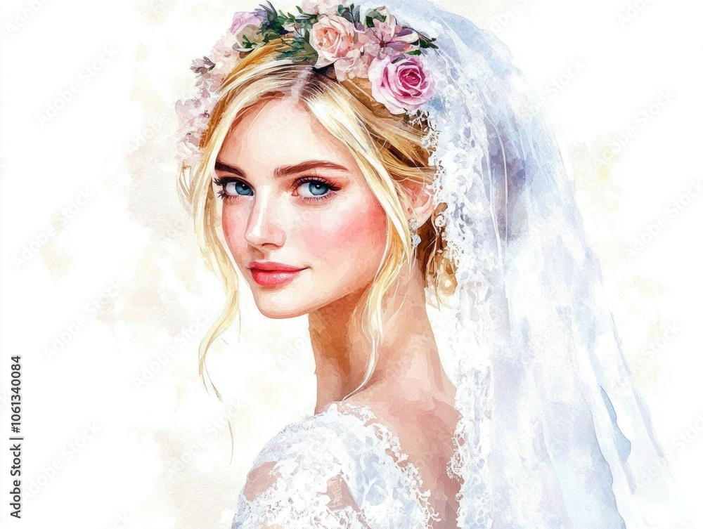 Woman in wedding dress Woman in wedding dress