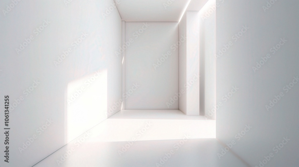 Minimalist White Gradient Interior Space Minimalist White Gradient Interior Space