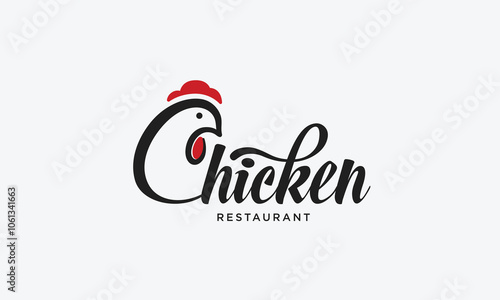 Chicken logo design vector template