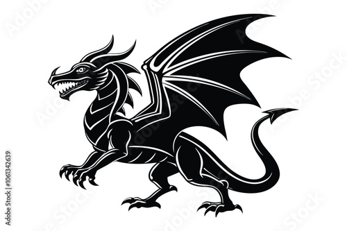 Wallpaper Mural dragon tattoo design with white background Torontodigital.ca