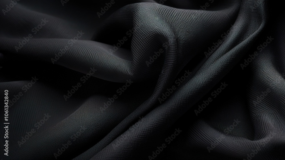 Minimalistic Black Fabric with Light and Shadows Minimalistic Black Fabric with Light and Shadows