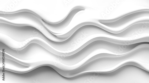 Abstract White Wave Background Light Gradient Background with Room for Typography