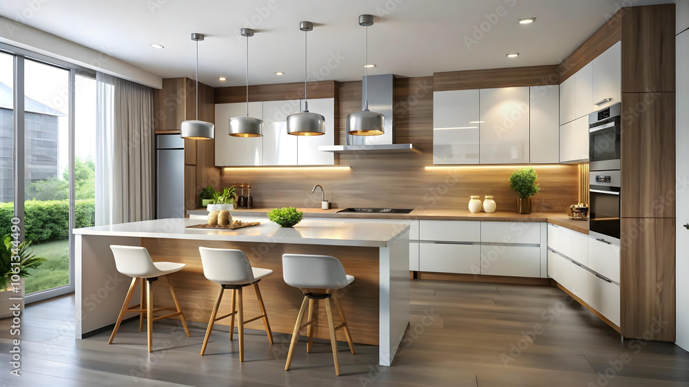 interior of a luxury home kitchen interior of a luxury home kitchen