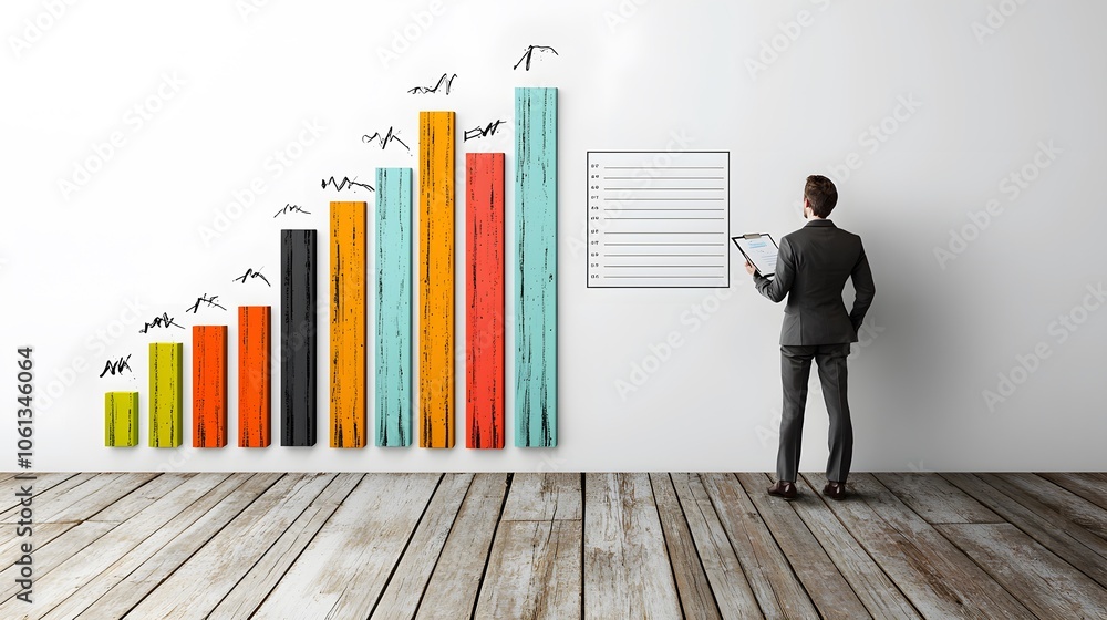 Dynamic Business Meeting with Colorful Charts and Engaged Presenter at Professional Workspace. Store Management Concept Dynamic Business Meeting with Colorful Charts and Engaged Presenter at Professional Workspace. Store Management Concept