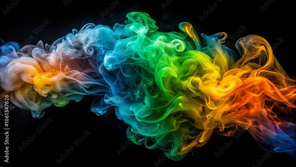A Symphony of Colors in Smoke A Dramatic Abstract Display of Fluid Swirls and Vaporous Hues A Symphony of Colors in Smoke A Dramatic Abstract Display of Fluid Swirls and Vaporous Hues