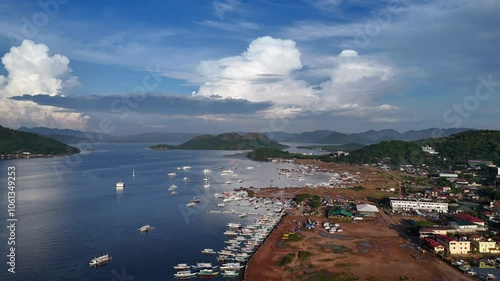 Stunning Aerial Sunrise Over Coron Island, Philippines – Panoramic 4K Drone View Capturing Tropical Beauty in High Definition