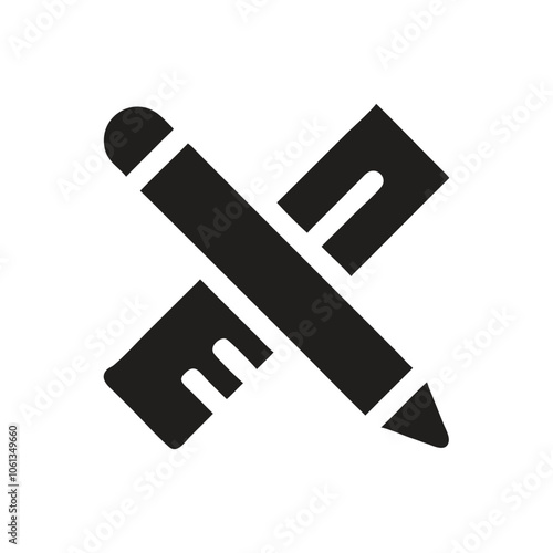 Pencil with ruler icon