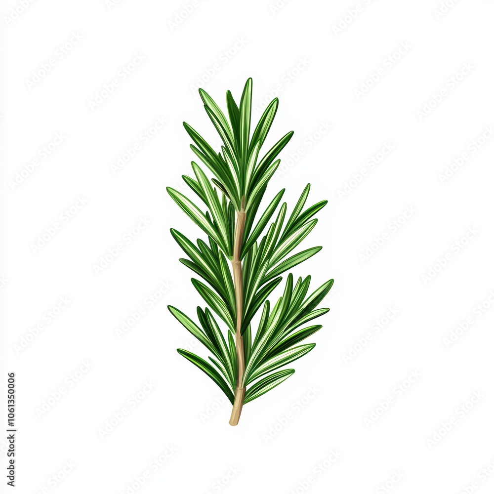 Fresh rosemary sprig on a white isolated background. Fresh rosemary sprig on a white isolated background.