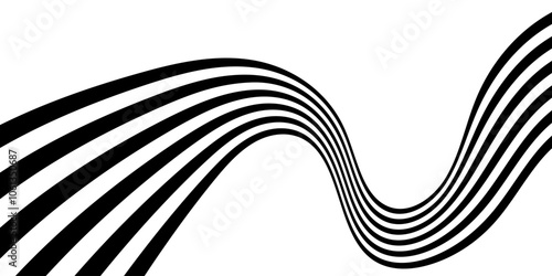 Abstract perspective line stripes with 3d dimensional effect.