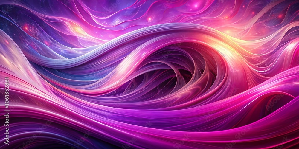 A Tapestry of Curving Lines Intertwined with Glowing Stars in a Symphony of Purple, Pink, and White A Tapestry of Curving Lines Intertwined with Glowing Stars in a Symphony of Purple, Pink, and White