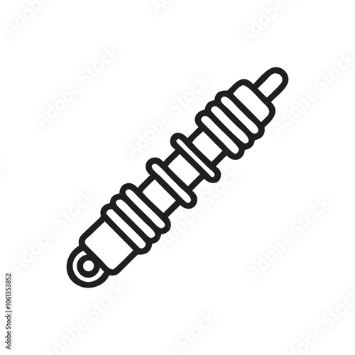 Car shock absorber solid black icon