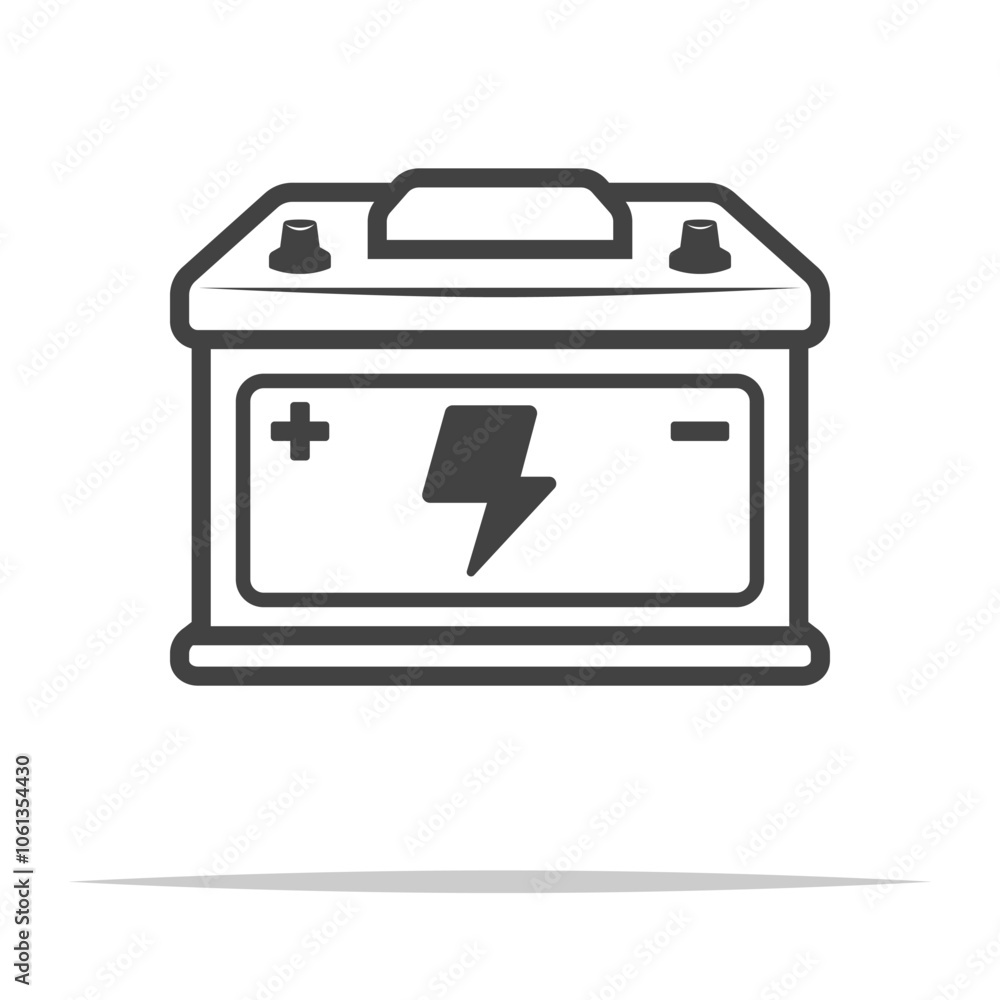Car battery outilne icon transparent vector isolated Car battery outilne icon transparent vector isolated