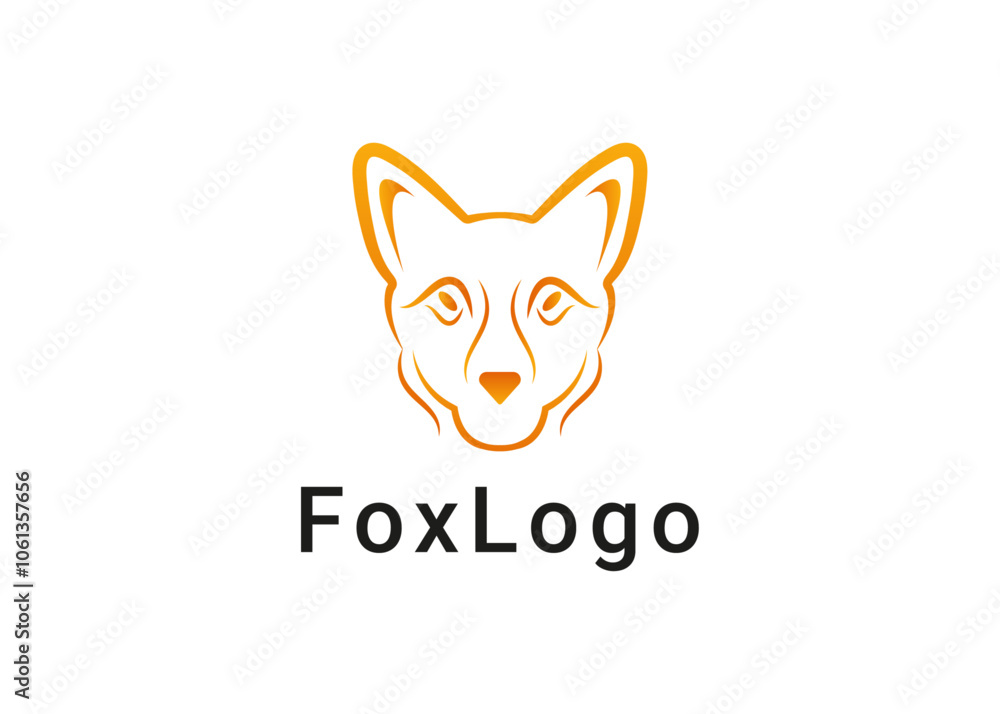Fox logo design vector template illustration with orange color and fox head concepts. Fox logo design vector template illustration with orange color and fox head concepts.