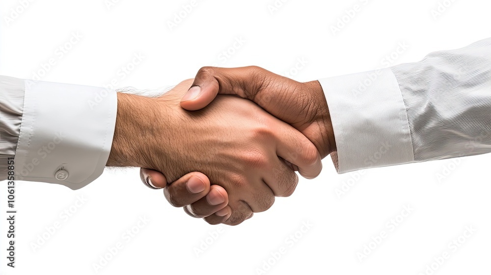 Two Hands Shaking in a Business Agreement Two Hands Shaking in a Business Agreement