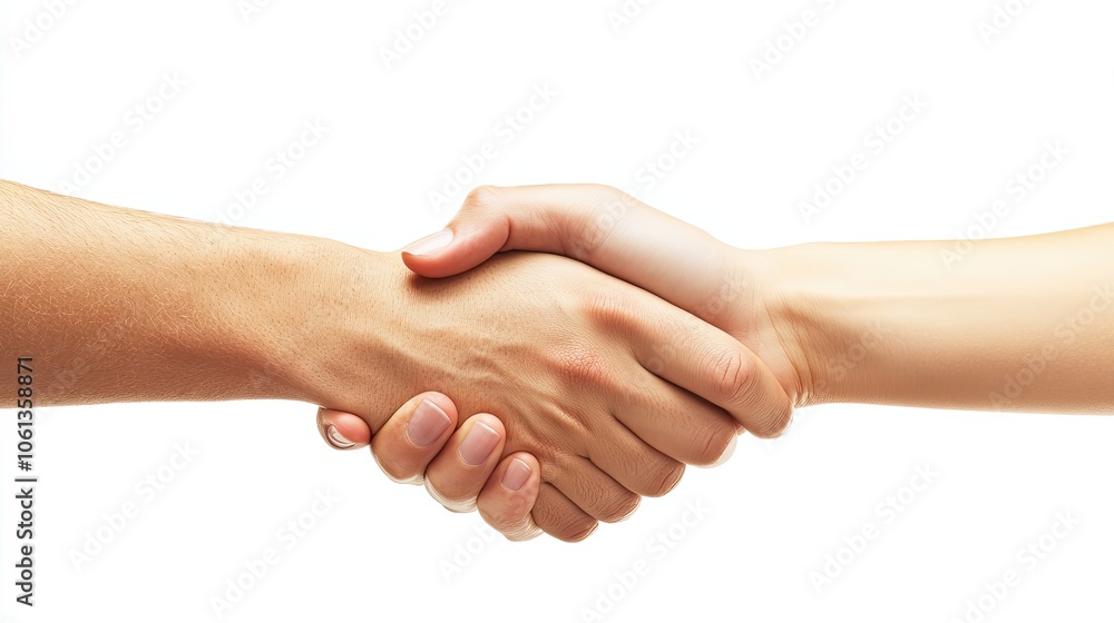 Two Hands Clasped in a Firm Handshake Two Hands Clasped in a Firm Handshake