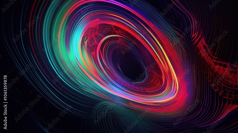 Dynamic Neon Swirl Pattern Abstract Background Dynamic Neon Swirl Pattern Abstract Background