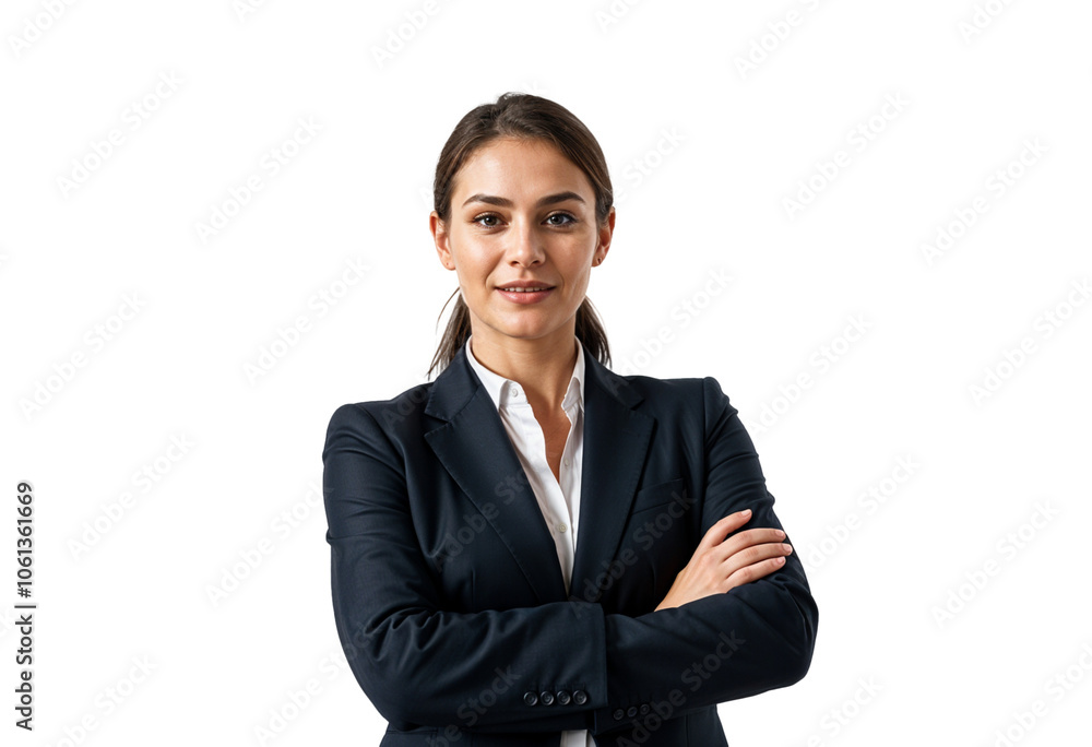 Attractive young business woman with arms crossed Attractive young business woman with arms crossed