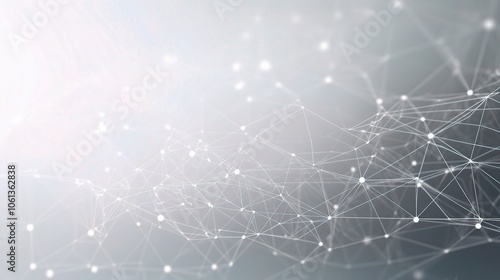 Abstract Network Connection with White Lines and Dots