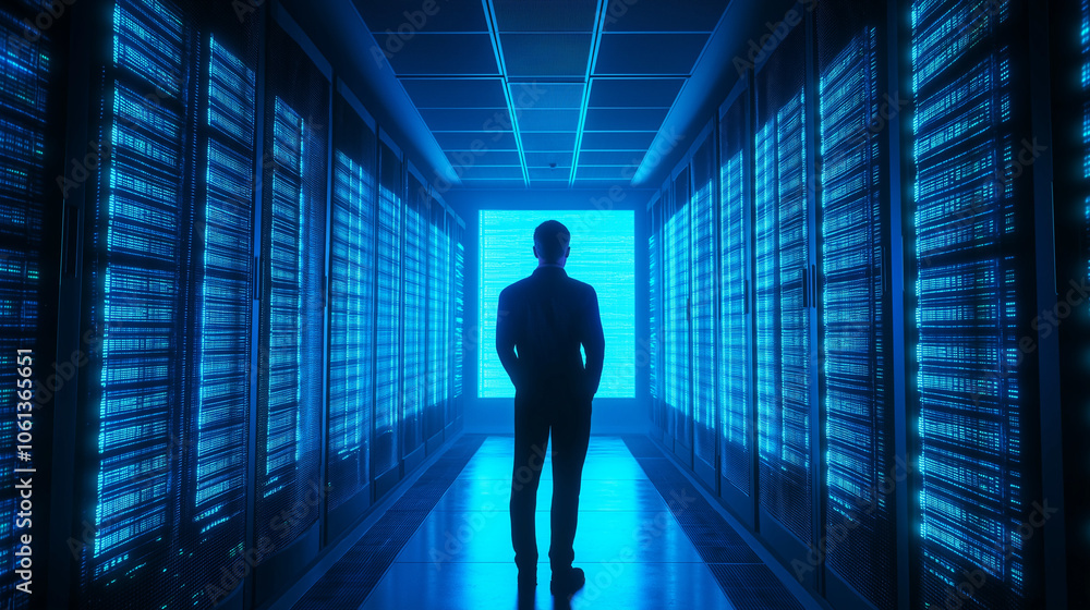 Powering the Future Man in High-Tech Server Room
Powering the Future Man in High-Tech Server Room