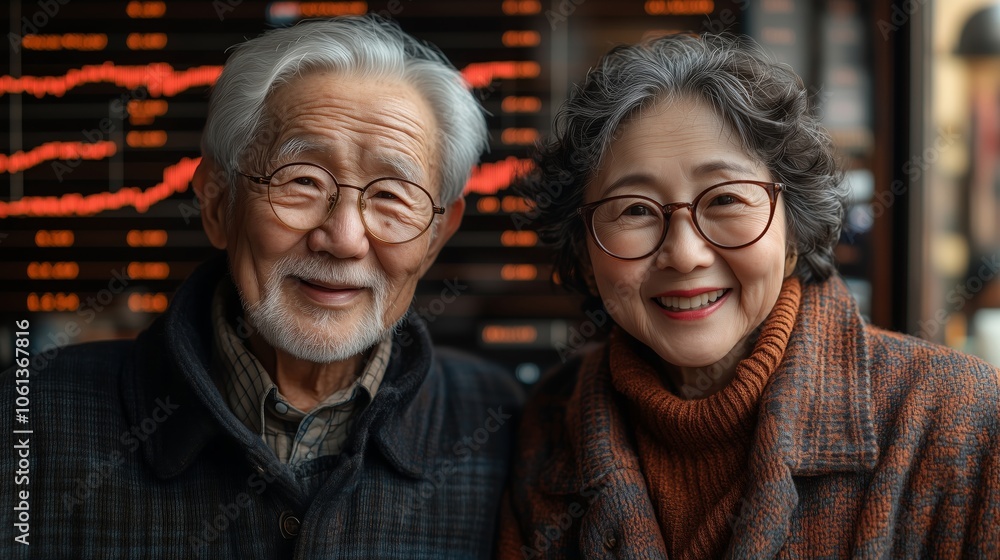 Heartwarming Portrait of an Elderly Couple in City Environment Heartwarming Portrait of an Elderly Couple in City Environment