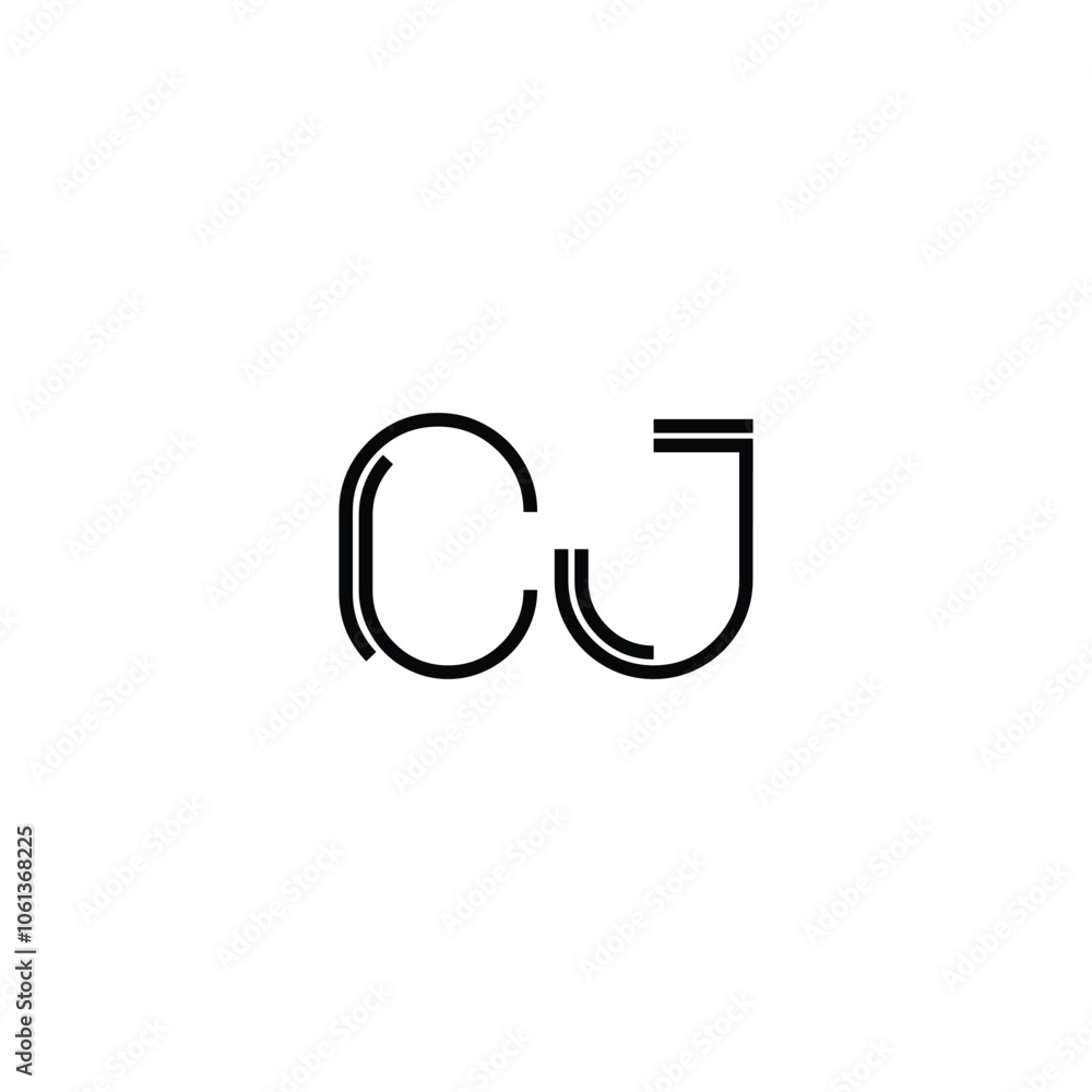 CJ monogram logo design letter text name symbol monochrome logotype alphabet character simple logo CJ monogram logo design letter text name symbol monochrome logotype alphabet character simple logo
