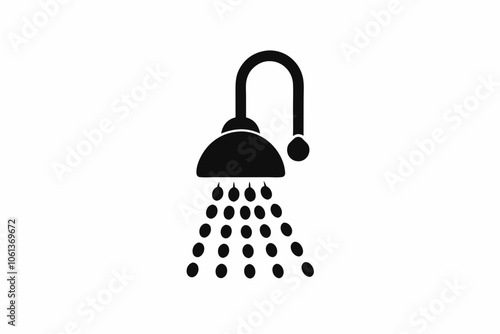 shower bathroom restroom toilet wc clean solid glyph,Vector icon of a shower,Water icon vector set. water drop symbol illustration. swimming symbol. shower logo.