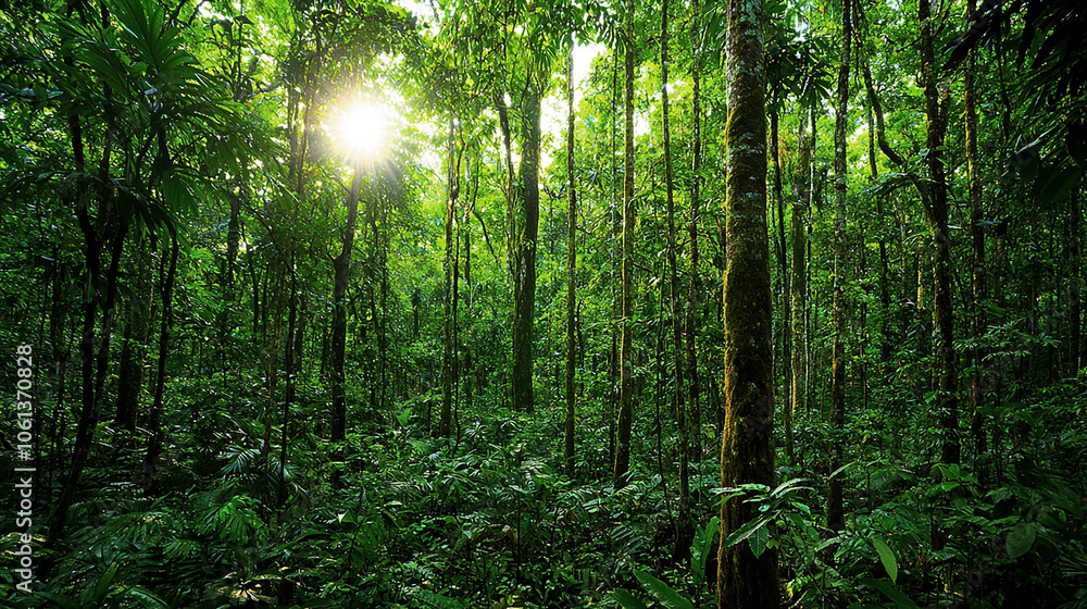 Scenic tropical forest, conservation focus Scenic tropical forest, conservation focus
