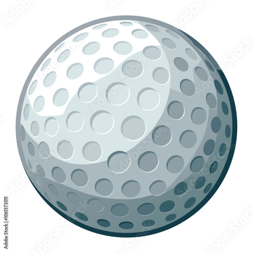 Realistic Golf Ball Isolated on White Background for Sports and Golfing Enthusiasts.