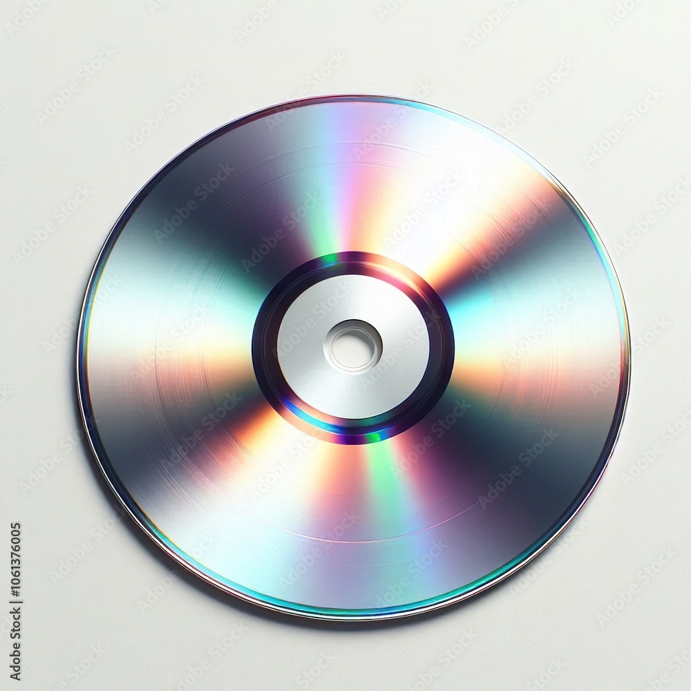 silver iridescent vinyl disc, highly iridescent, subtle gradient with lighter colors, minimalistic and luxurious design, metallic shine, isolated on a white background silver iridescent vinyl disc, highly iridescent, subtle gradient with lighter colors, minimalistic and luxurious design, metallic shine, isolated on a white background