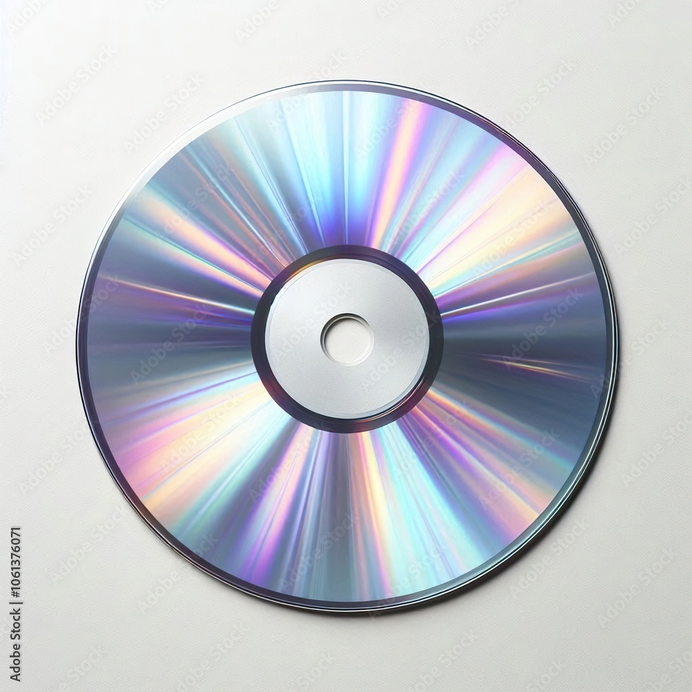 silver iridescent vinyl disc, highly iridescent, subtle gradient with lighter colors, minimalistic and luxurious design, metallic shine, isolated on a white background silver iridescent vinyl disc, highly iridescent, subtle gradient with lighter colors, minimalistic and luxurious design, metallic shine, isolated on a white background