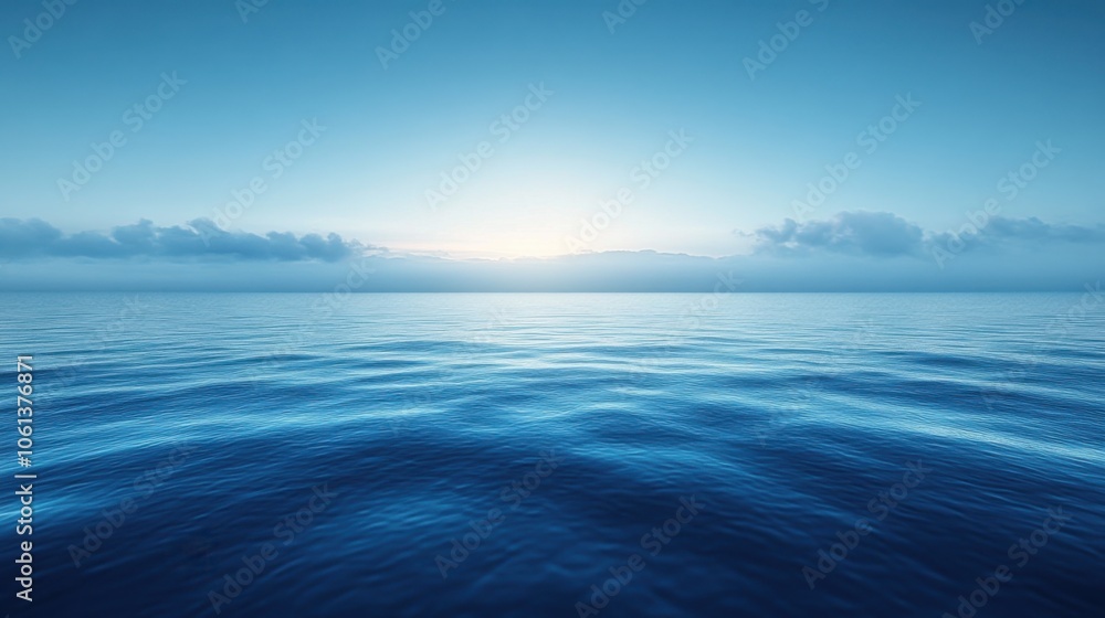 Obraz premium Picture of a beautiful ocean with a sun setting