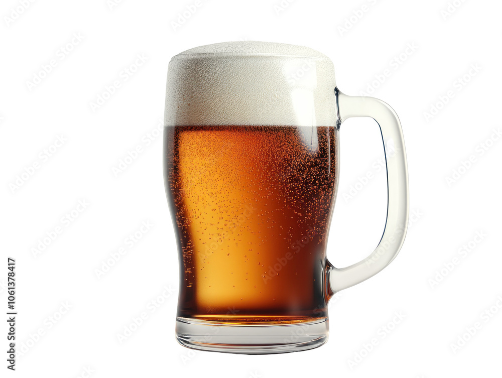 Refreshing Beer in a Stylish Glass Mug Refreshing Beer in a Stylish Glass Mug
