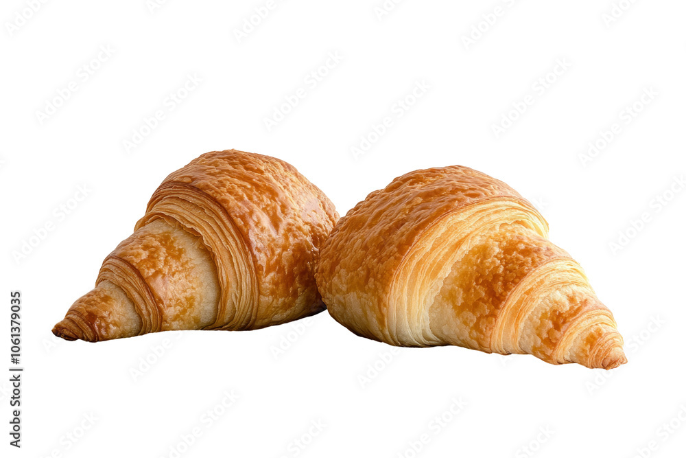 Freshly Baked Croissants on transparent background Freshly Baked Croissants on transparent background