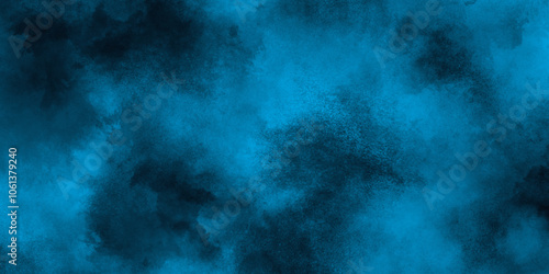 watercolor background concept design background with smoke, watercolor painted mottled blue background, blue texture cloudy background, grungy blue stucco wall background in cold mood for web design.