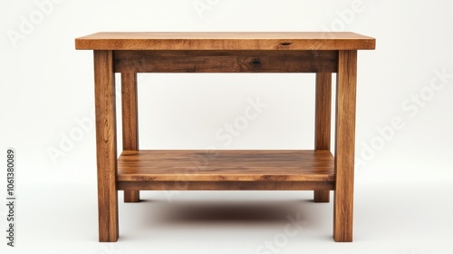 Wooden Table with Shelf