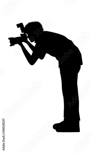Silhouette Of Male Photographer