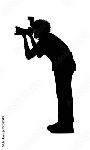 Silhouette Of Male Photographer
