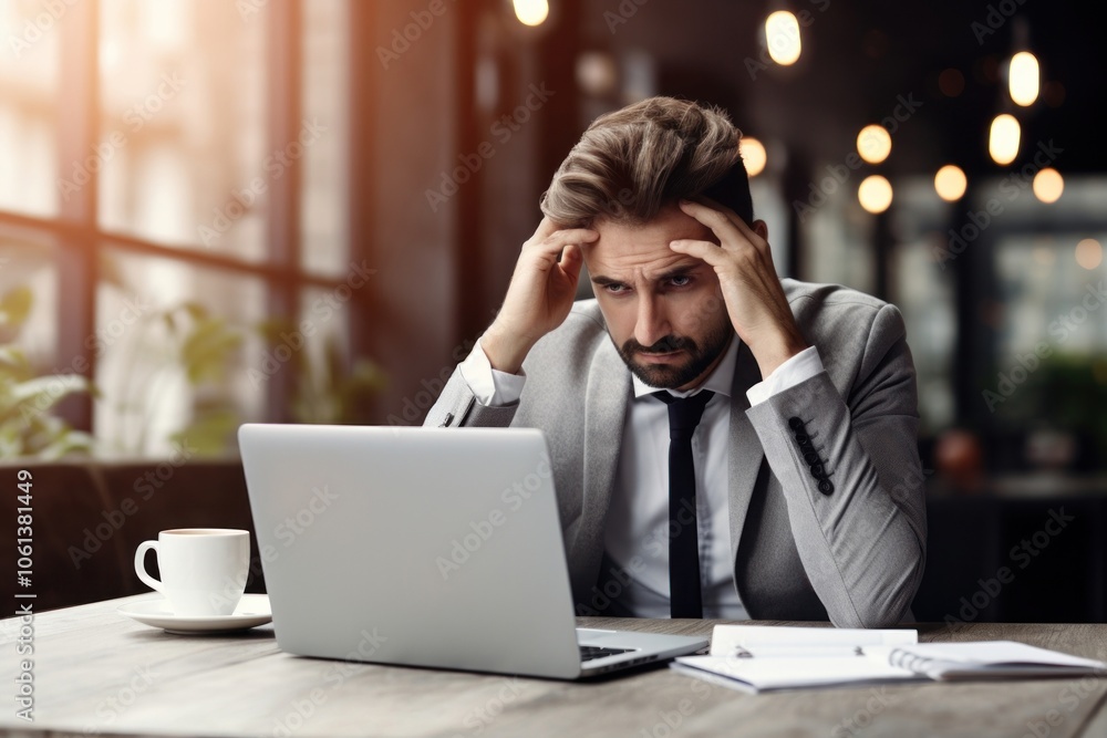 Computer laptop anxiety worried. Computer laptop anxiety worried.