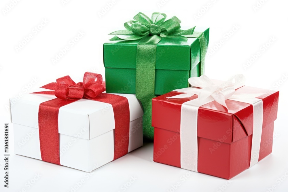Gift boxes paper green red. Gift boxes paper green red.