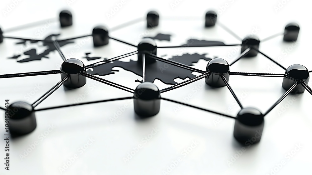 Image of a network diagram showcasing interconnected nodes representing global business networks Image of a network diagram showcasing interconnected nodes representing global business networks
