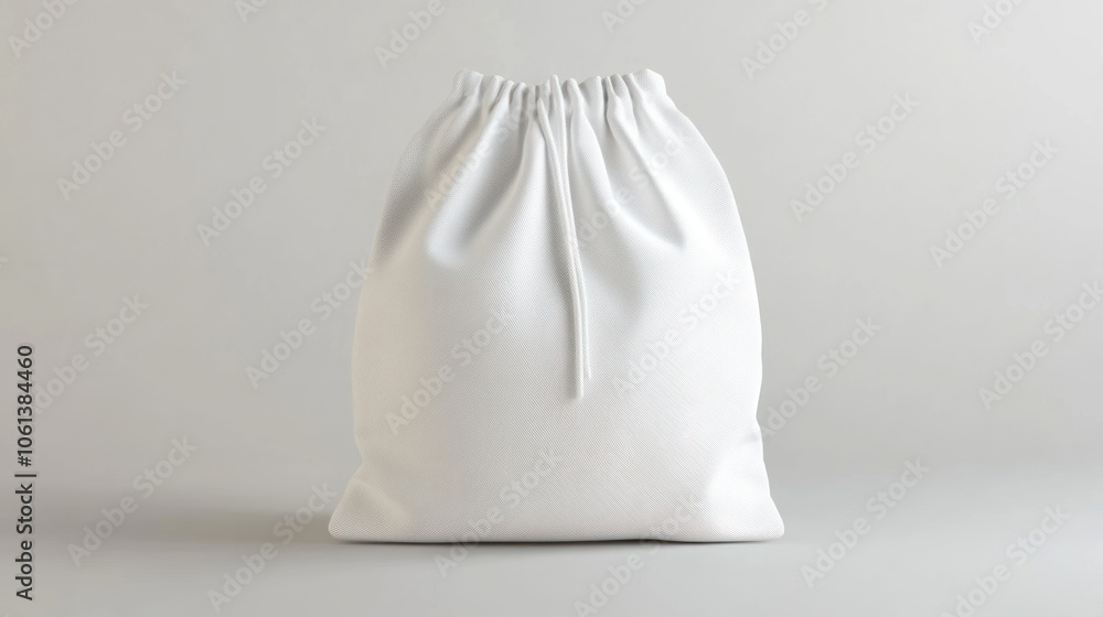 White Drawstring Bag Mockup White Drawstring Bag Mockup