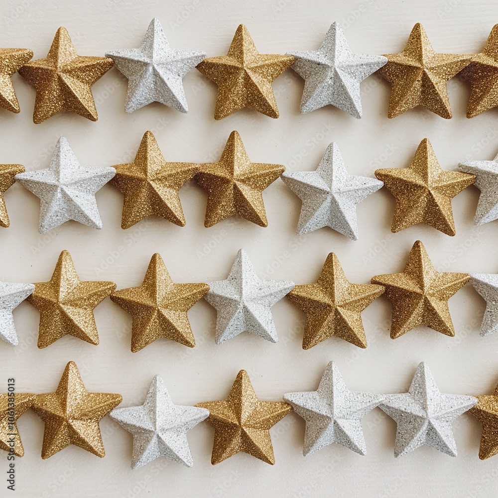 Christmas stars on white background Christmas stars on white background